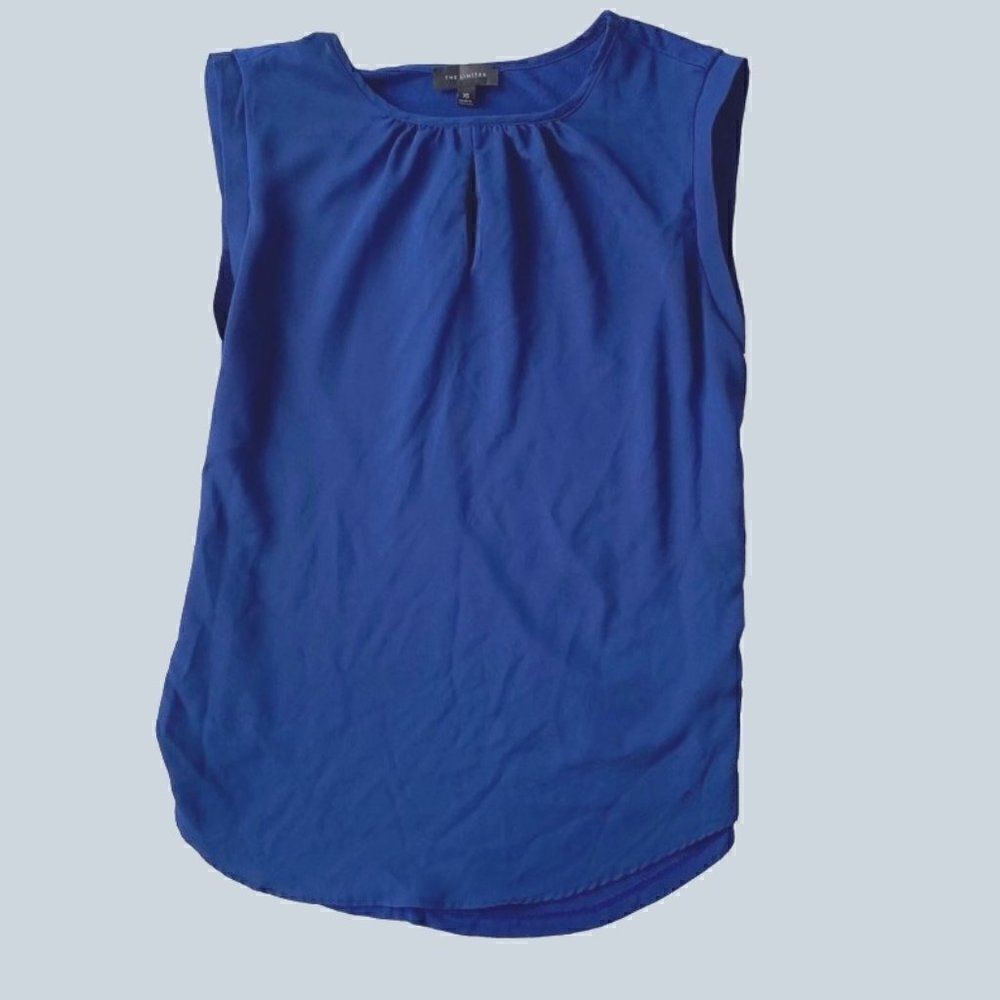 The Limited Blue Sleeveless Tunic Pullover Blouse SZ XS